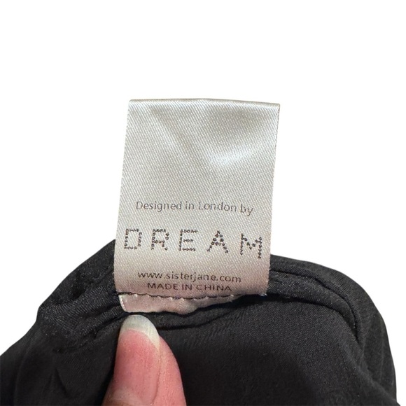 Sister Jane Dream Textured Organza Square Neck Maxi Dress Black Formal Size M - Picture 10 of 11